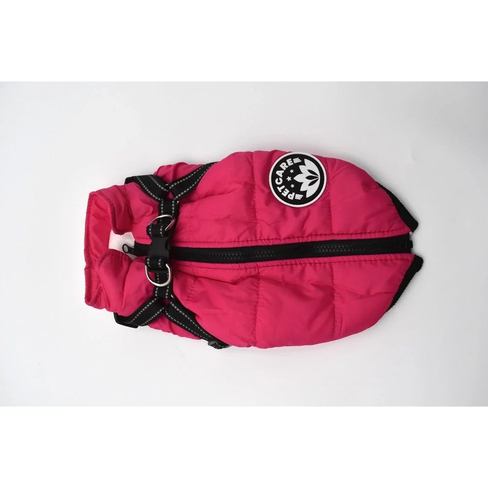 Petcare Dog Coat with Reflective Harness Built in Waterproof Jackets Warm Pet LG